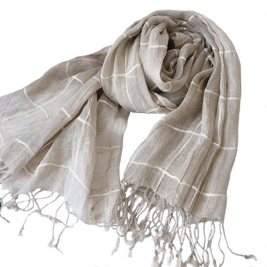 Textured Linen Blend Scarf
