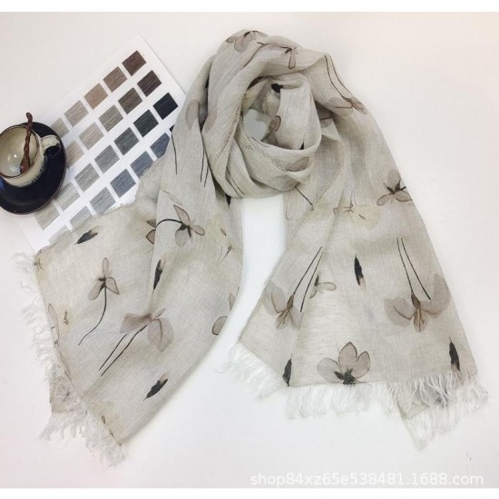 Relaxed Linen Blend Scarf